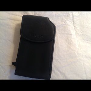 Fossil Cell Phone black  leather wallet